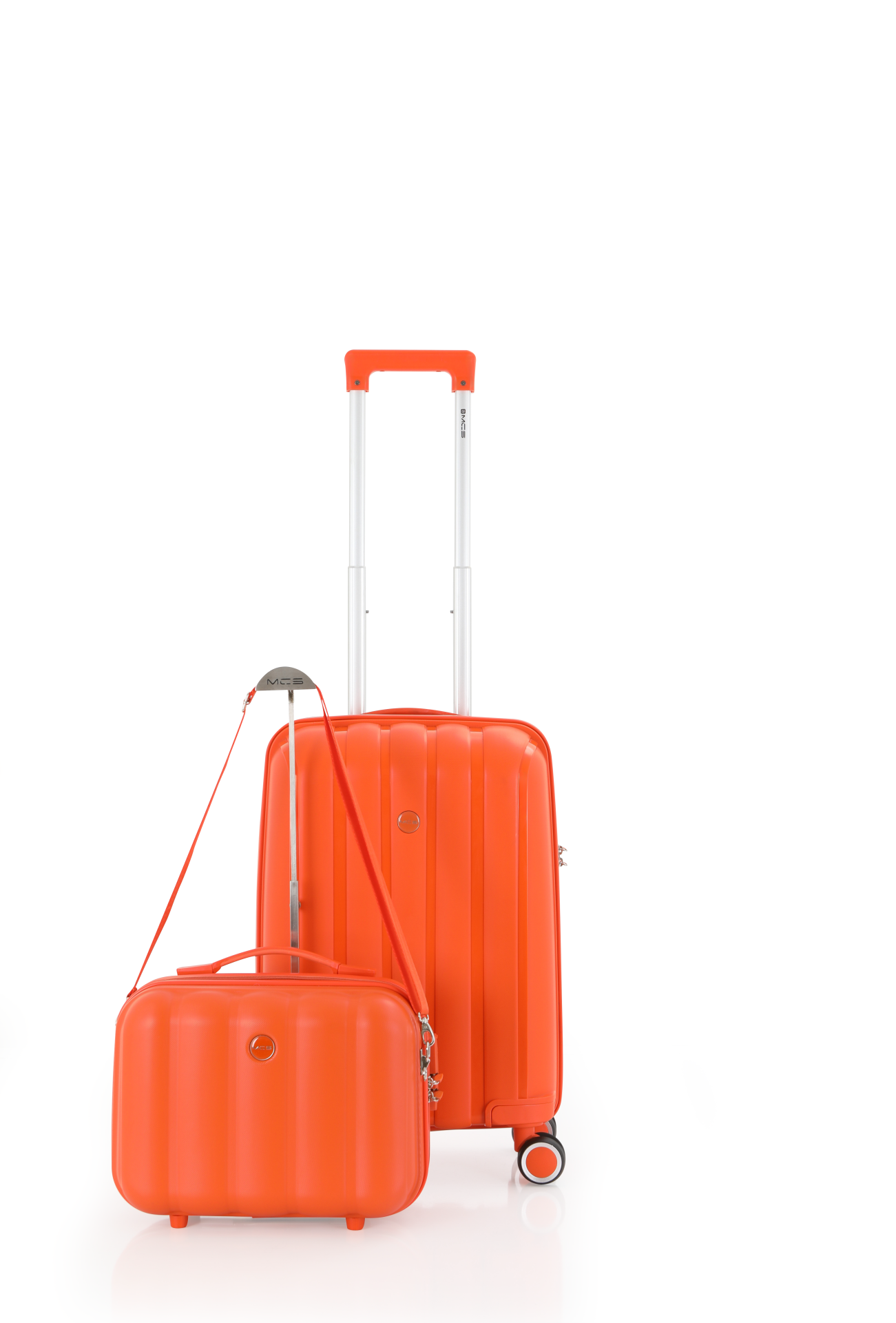 Mçs Polipropilen 2'li Valiz Seti Kabin & Makyaj OLM305 Portakal