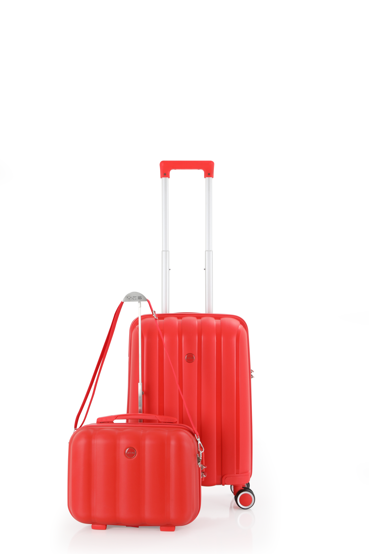 Mçs Polipropilen 2'li Valiz Seti Kabin & Makyaj OLM305 Kırmızı