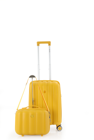 Mçs Polipropilen 2'li Valiz Seti Kabin & Makyaj OLM305 Sarı