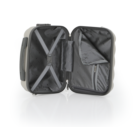 Mçs Polipropilen 2'li Valiz Seti Kabin & Makyaj OLM305 Kemik-Gri