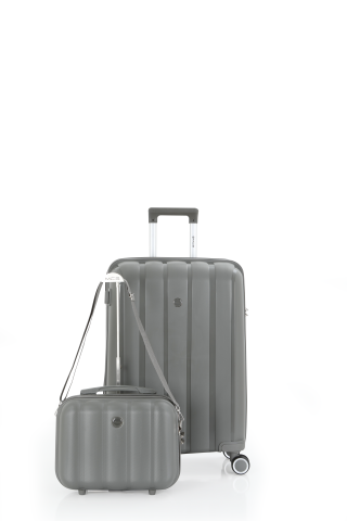 Mçs Polipropilen 2'li Valiz Seti Orta & Makyaj OLM305 Gri