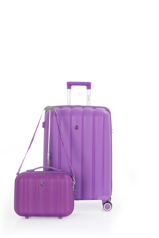 Mçs Polipropilen 2'li Valiz Seti Orta & Makyaj OLM305 Mor