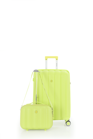 Mçs Polipropilen 2'li Valiz Seti Orta & Makyaj OLM305 Açık Sarı