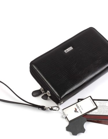 Deri El Çantası OLM331 Siyah - Lazer Desenli