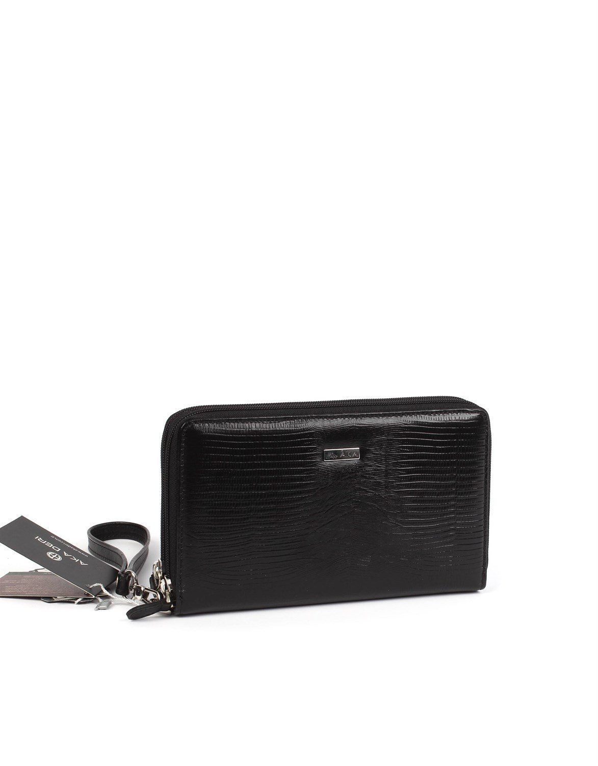 Deri El Çantası OLM331 Siyah - Lazer Desenli