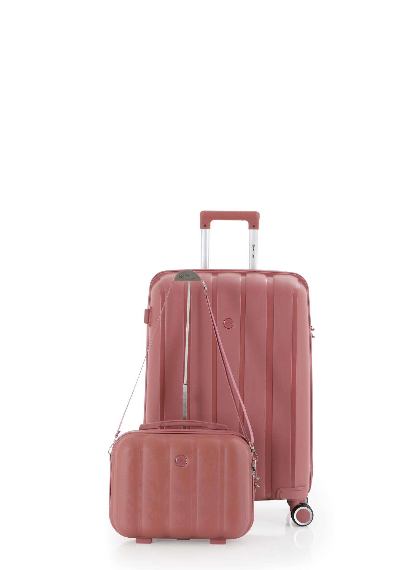 Mçs Polipropilen 2'li Valiz Seti Orta & Makyaj OLM305 Koyu Pudra