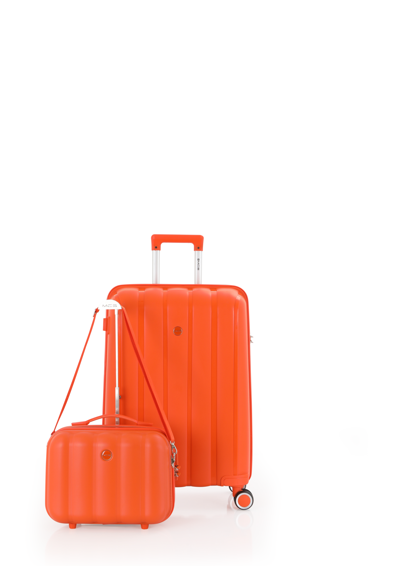 Mçs Polipropilen 2'li Valiz Seti Orta & Makyaj OLM305 Portakal
