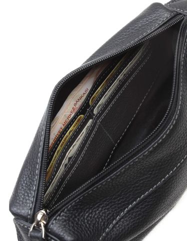 Deri El Çantası OLM116 Siyah - Flotter Deri