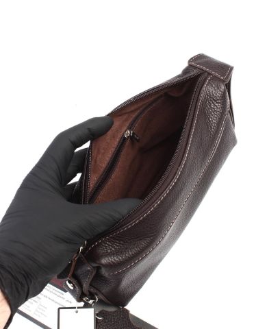 Deri El Çantası OLM116 Kahverengi - Flotter Deri