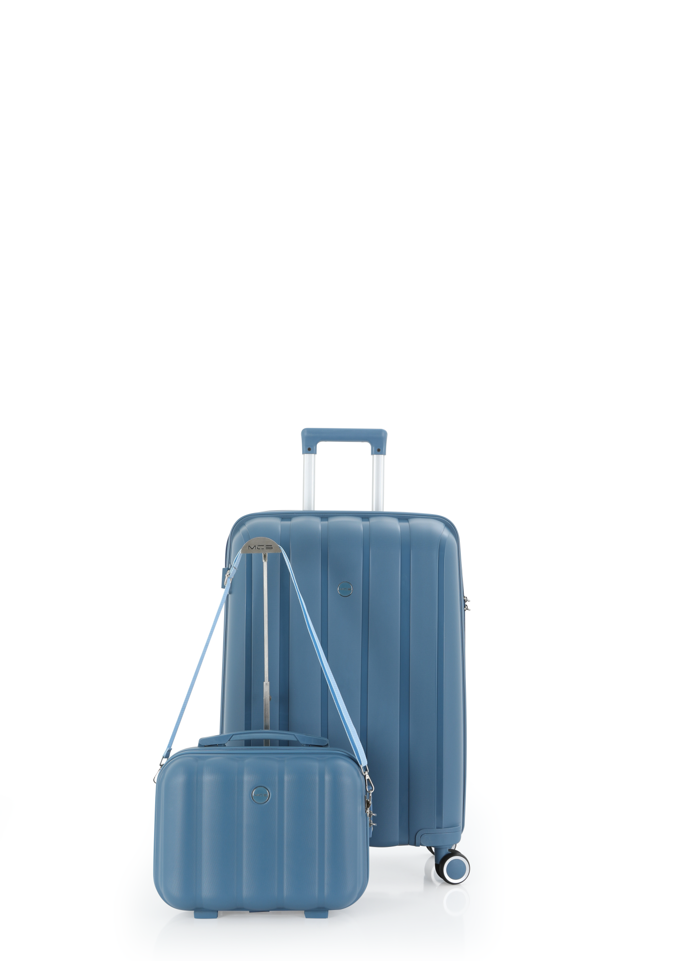 Mçs Polipropilen 2'li Valiz Seti Orta & Makyaj OLM305 Sky Blue