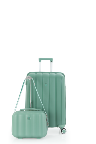 Mçs Polipropilen 2'li Valiz Seti Orta & Makyaj OLM305 Su Yeşili