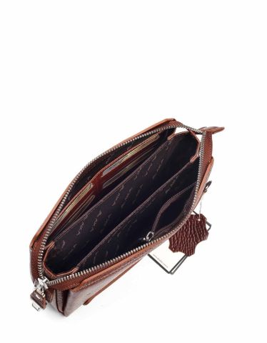 Deri El Çantası OLM365 Taba