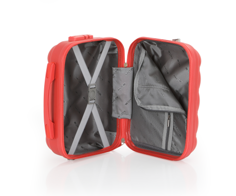 Mçs Polipropilen 2'li Valiz Seti Büyük & Makyaj OLM305 Mercan