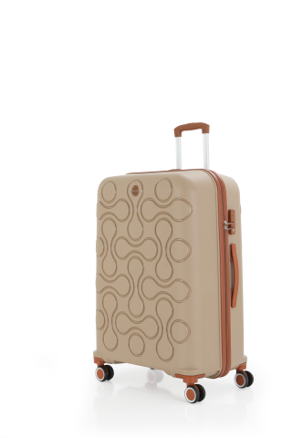 Mçs Polipropilen Valiz 75 CM OLM376 Şampanya-Kahve