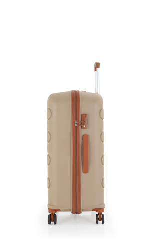 Mçs Polipropilen Valiz 75 CM OLM376 Şampanya-Kahve