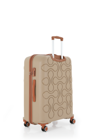 Mçs Polipropilen Valiz 75 CM OLM376 Şampanya-Kahve