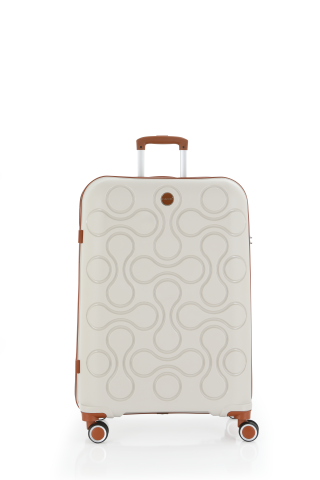 Mçs Polipropilen Valiz 75 CM OLM376 Kemik-Kahve