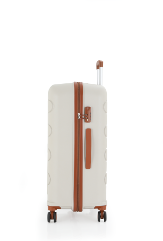 Mçs Polipropilen Valiz 75 CM OLM376 Kemik-Kahve