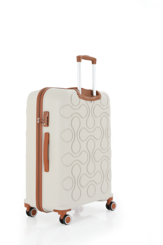 Mçs Polipropilen Valiz 75 CM OLM376 Kemik-Kahve