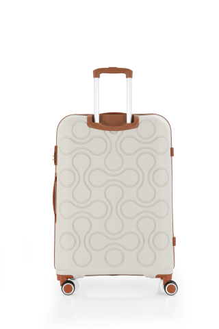 Mçs Polipropilen Valiz 75 CM OLM376 Kemik-Kahve