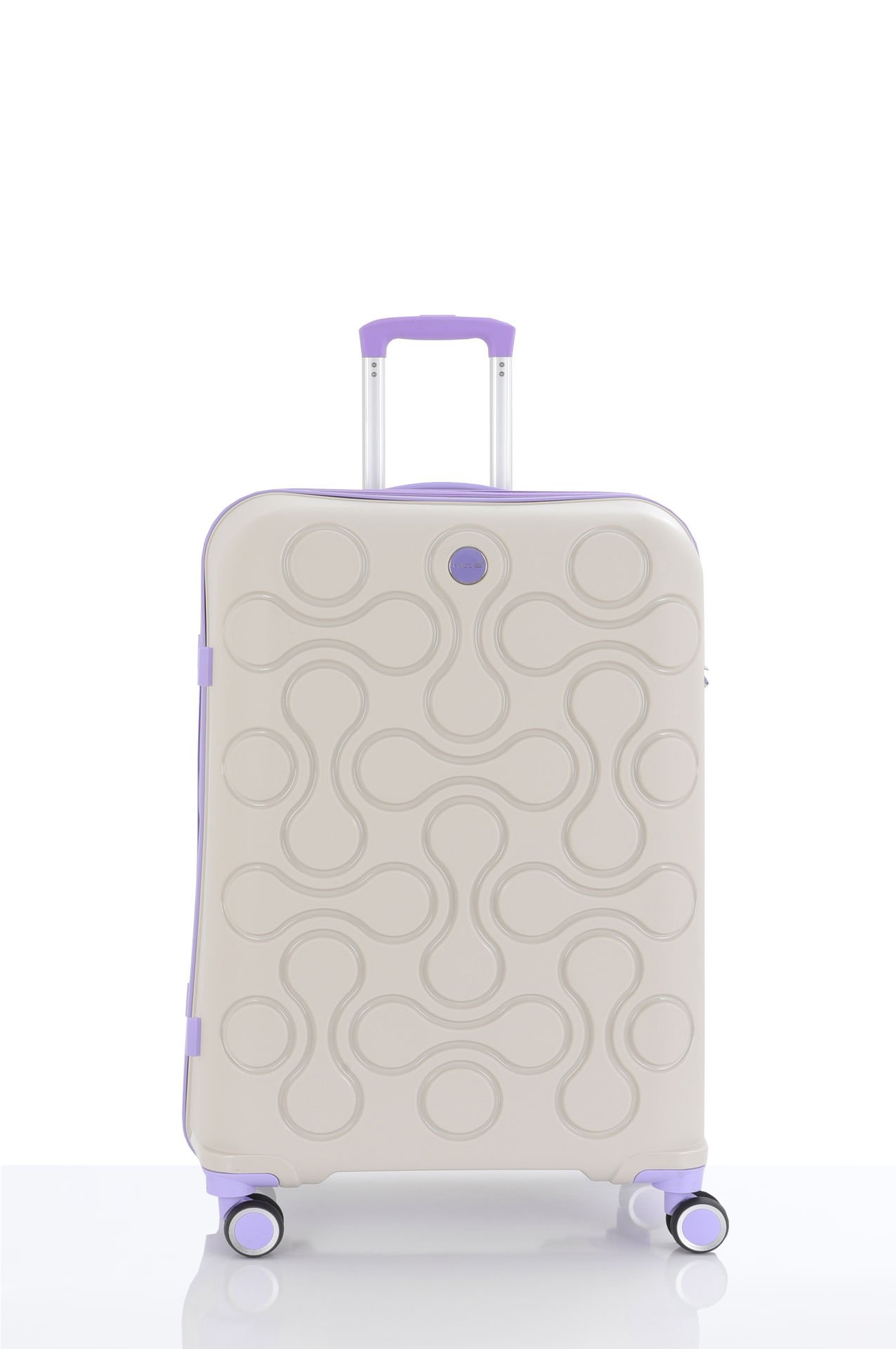 Mçs Polipropilen Valiz 75 CM OLM376 Kemik-Lila