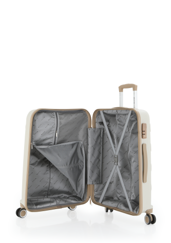 Mçs Polipropilen Valiz 75 CM OLM376 Kemik-Şampanya