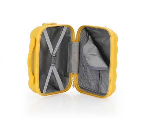 Mçs Polipropilen 2'li Valiz Seti Büyük & Makyaj OLM305 Sarı