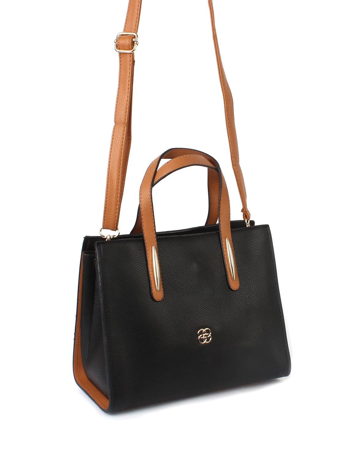 Siyah Deri Kadın Çantası OLM4