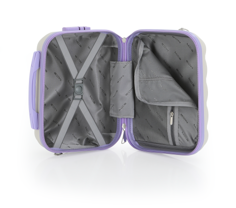 Mçs Polipropilen 2'li Valiz Seti Büyük & Makyaj OLM305 Kemik-Lila