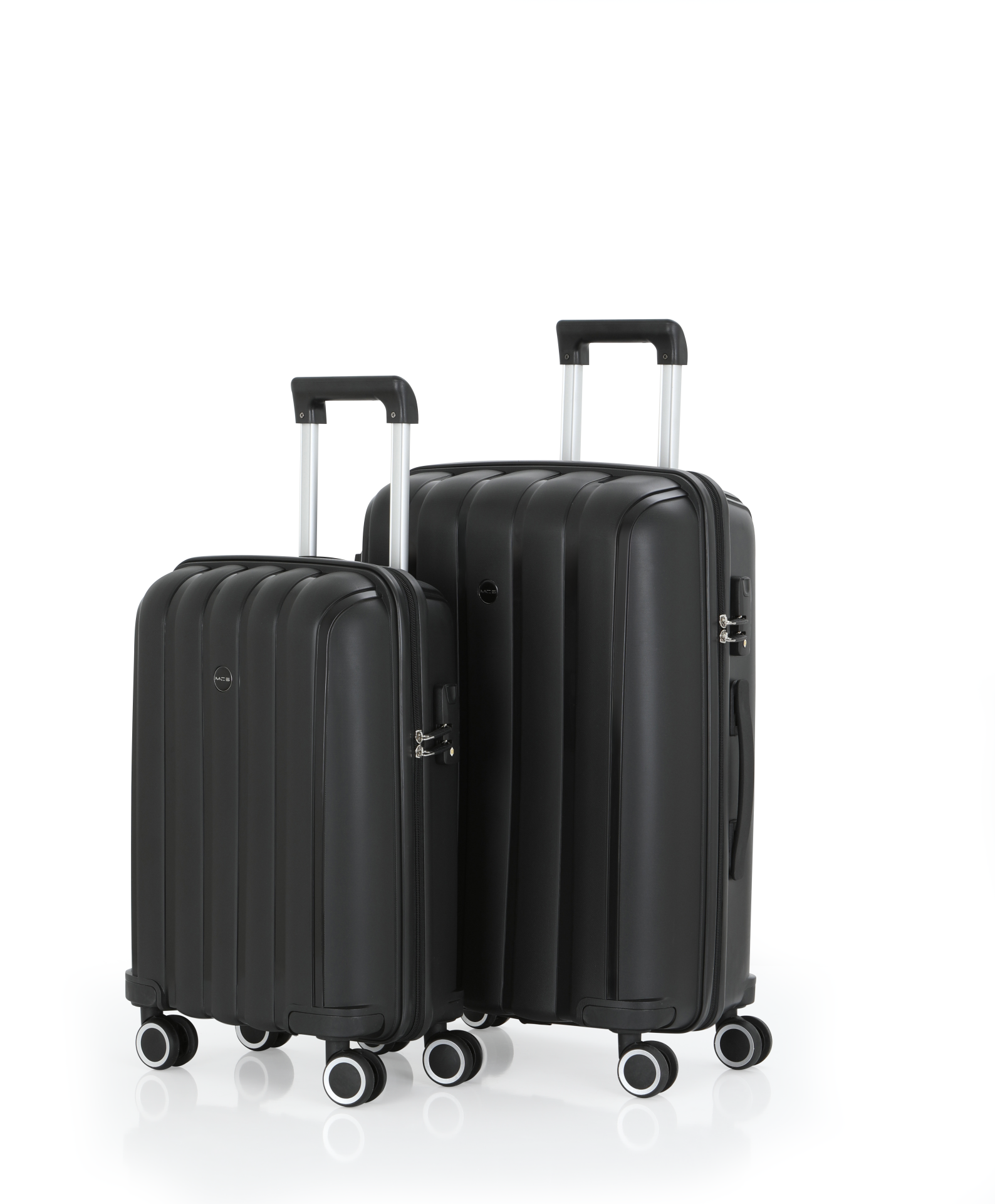 Mçs Polipropilen Valiz Seti Orta & Kabin OLM305 Siyah