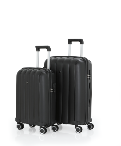 Mçs Polipropilen Valiz Seti Orta & Kabin OLM305 Siyah