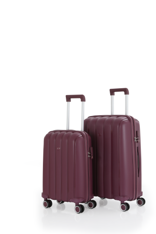 Mçs Polipropilen Valiz Seti Orta & Kabin OLM305 Mürdüm