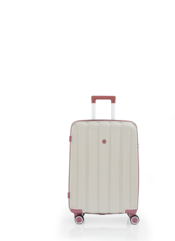 Mçs Polipropilen Valiz Seti Orta & Kabin OLM305 Kemik-Koyu Pudra