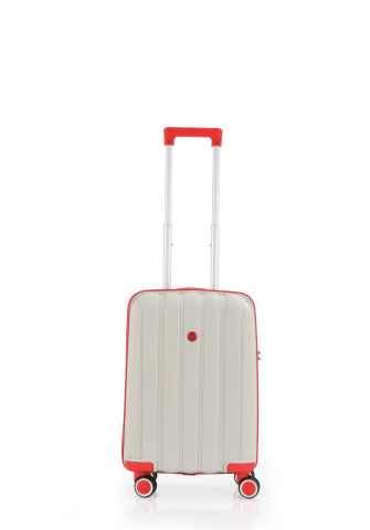 Mçs Polipropilen Valiz Seti Orta & Kabin OLM305 Kemik-Mercan