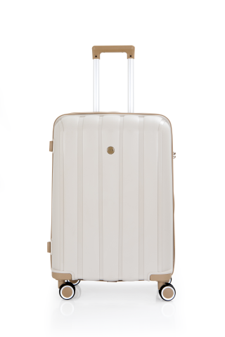 Mçs Polipropilen Valiz Seti Orta & Kabin OLM305 Kemik-Şampanya