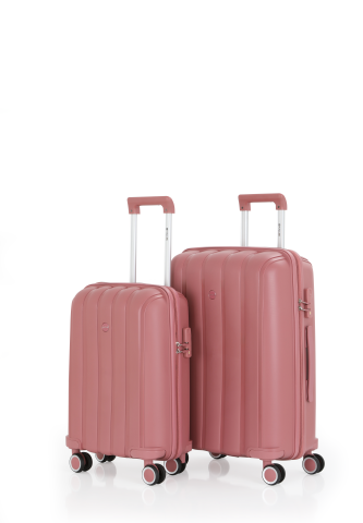 Mçs Polipropilen Valiz Seti Orta & Kabin OLM305 Koyu Pudra