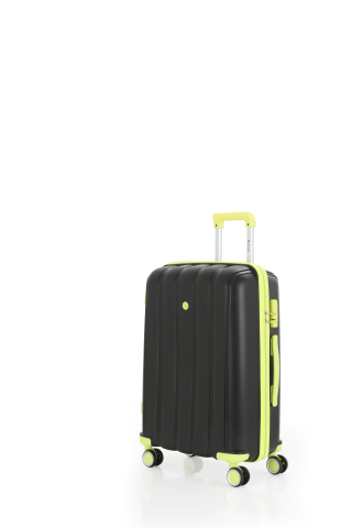 Mçs Polipropilen Valiz Seti Orta & Kabin OLM305 Siyah-Açık Sarı