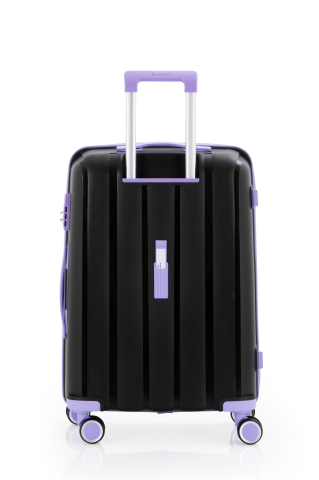 Mçs Polipropilen Valiz Seti Orta & Kabin OLM305 Siyah-Lila