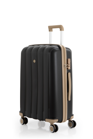 Mçs Polipropilen Valiz Seti Orta & Kabin OLM305 Siyah-Şampanya