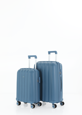 Mçs Polipropilen Valiz Seti Orta & Kabin OLM305 Sky Blue
