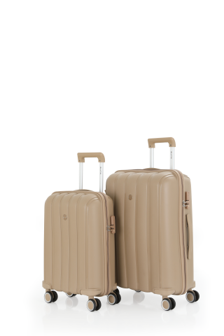 Mçs Polipropilen Valiz Seti Orta & Kabin OLM305 Şampanya