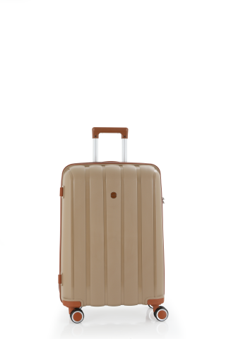 Mçs Polipropilen Valiz Seti Orta & Kabin OLM305 Şampanya-Kahve