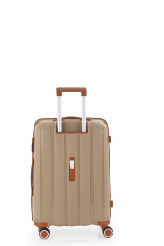 Mçs Polipropilen Valiz Seti Orta & Kabin OLM305 Şampanya-Kahve