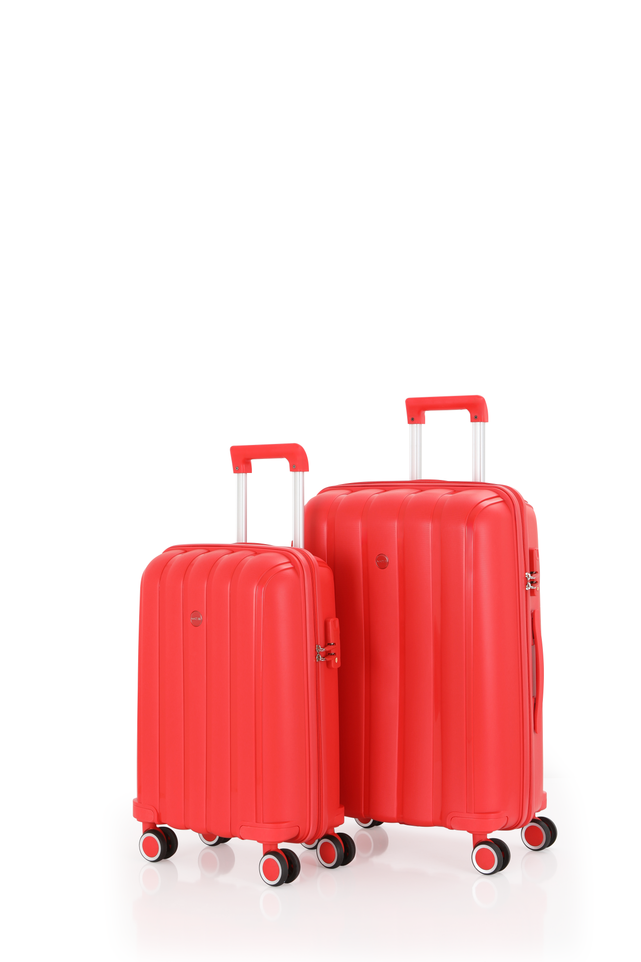 Mçs Polipropilen Valiz Seti Orta & Kabin OLM305 Kırmızı