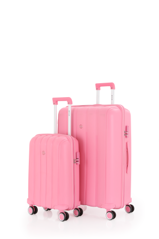 Mçs Polipropilen Valiz Seti Büyük & Kabin OLM305 Pembe