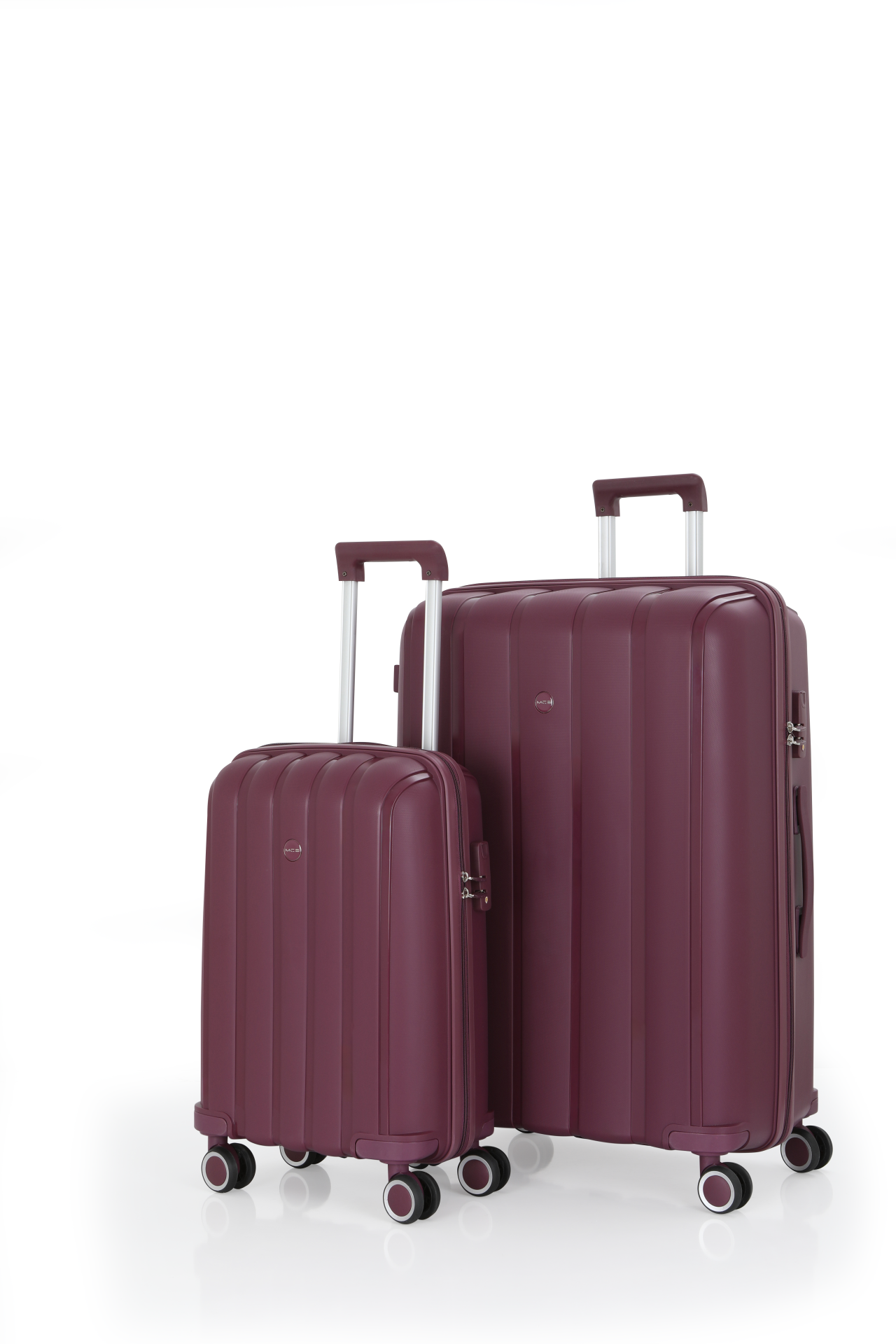 Mçs Polipropilen Valiz Seti Büyük & Kabin OLM305 Mürdüm