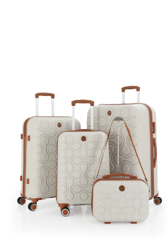 Mçs Polipropilen 4'lü Valiz Seti OLM376 Kemik-Kahve