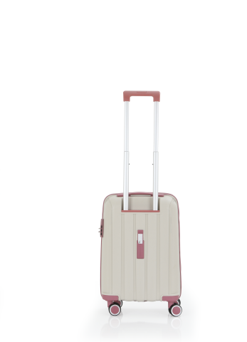 Mçs Polipropilen Valiz Seti Büyük & Kabin OLM305 Kemik-Koyu Pudra