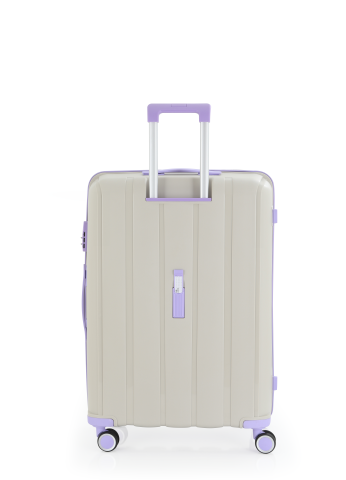 Mçs Polipropilen Valiz Seti Büyük & Kabin OLM305 Kemik-Lila