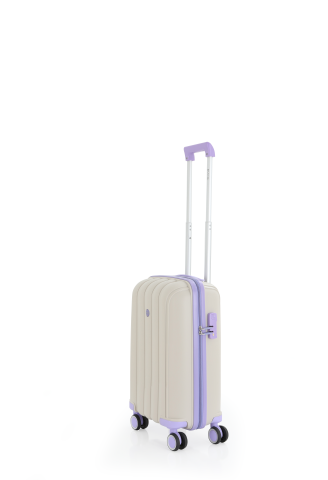 Mçs Polipropilen Valiz Seti Büyük & Kabin OLM305 Kemik-Lila